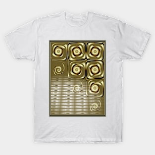 gold swirls abstract T-Shirt